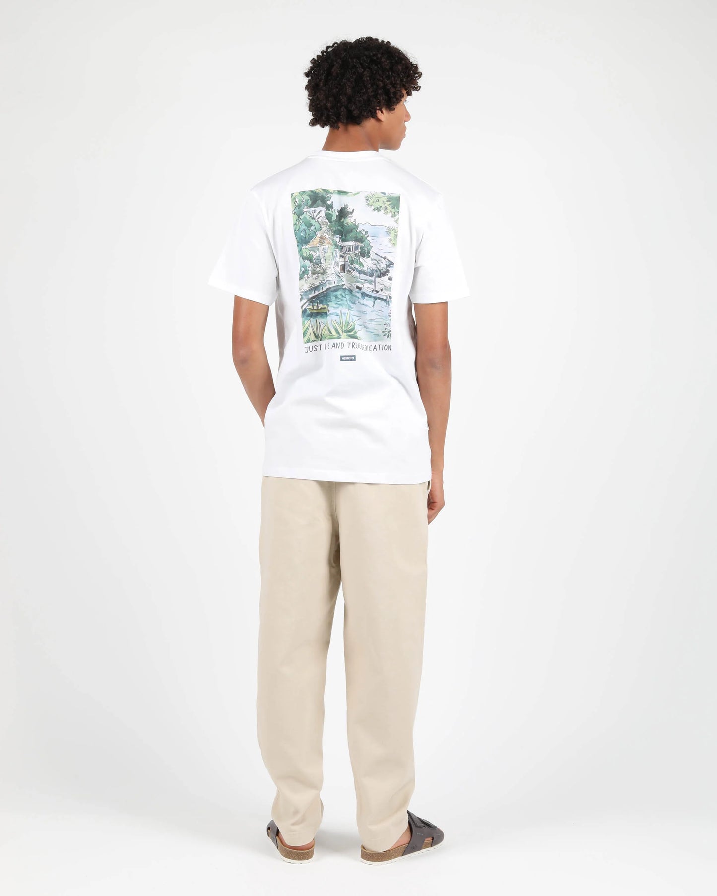 WEMOTO | HERREN-ARTWORK-T-SHIRT | HARBOUR WEISSES T-SHIRT | WEISS
