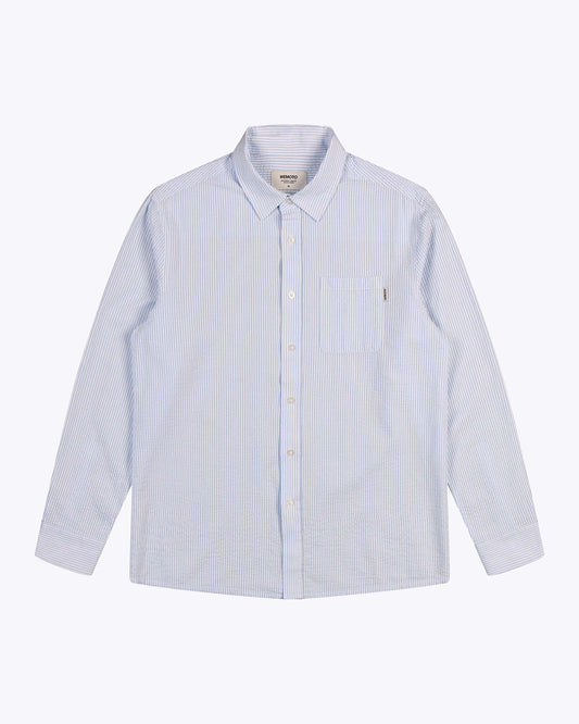 WEMOTO | CHEMISES | FEMME | MINOU SEERSUCKER BLEU CLAIR