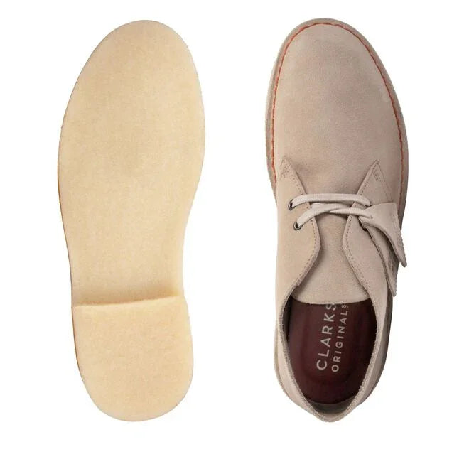 Bottines Clarks Desert BT Evo en daim beige pour homme