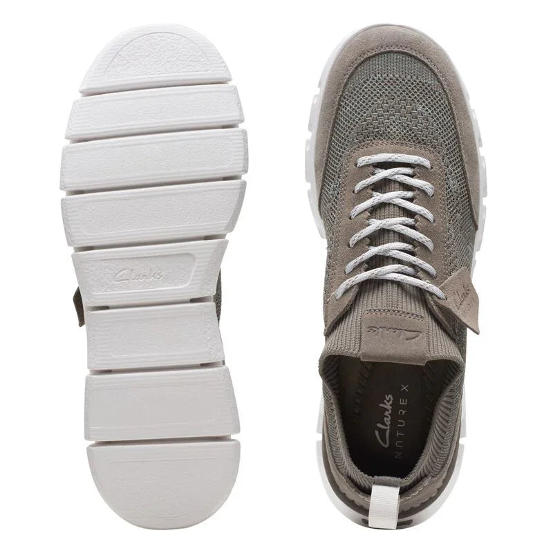 Chaussures derby Clarks pour homme, modèle Nature X Go Dark Grey Combi, gris