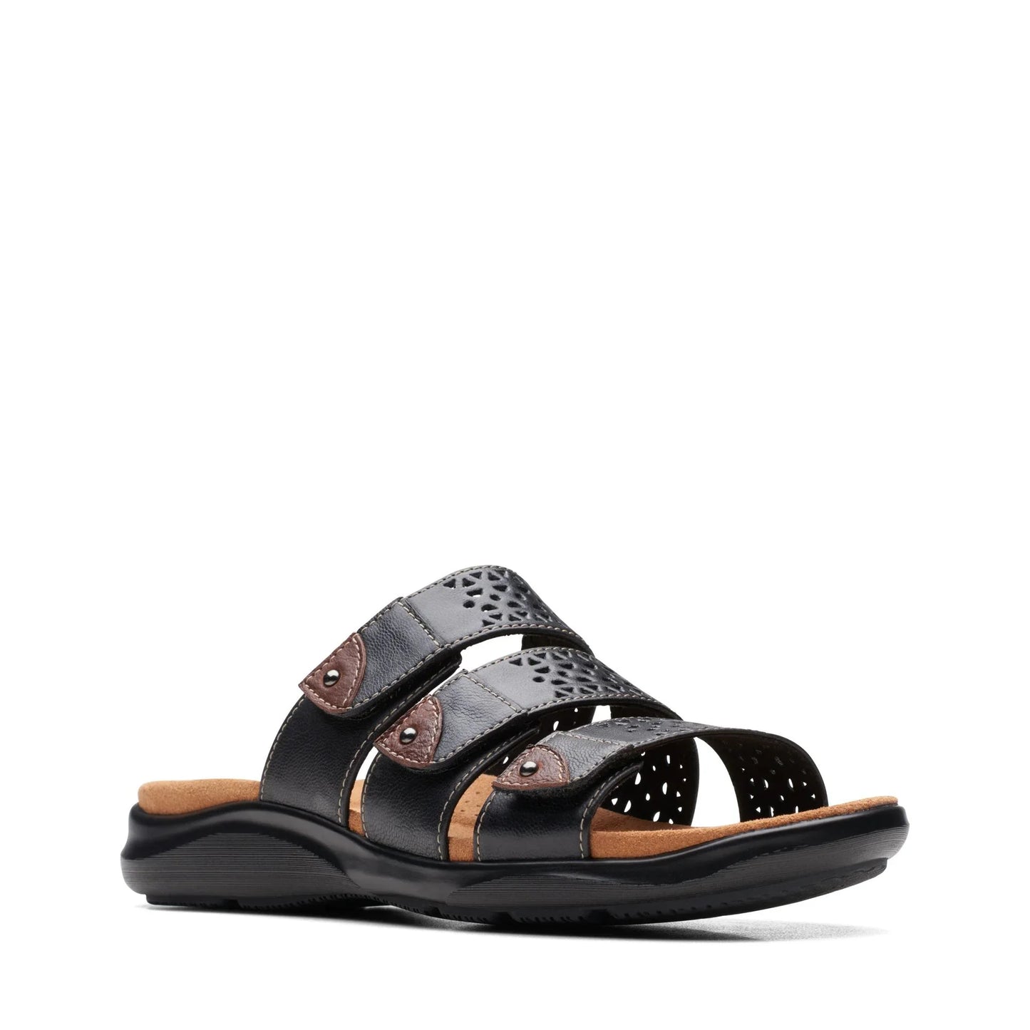 CLARKS レディース キトリーウォークサンダル(ブラック)