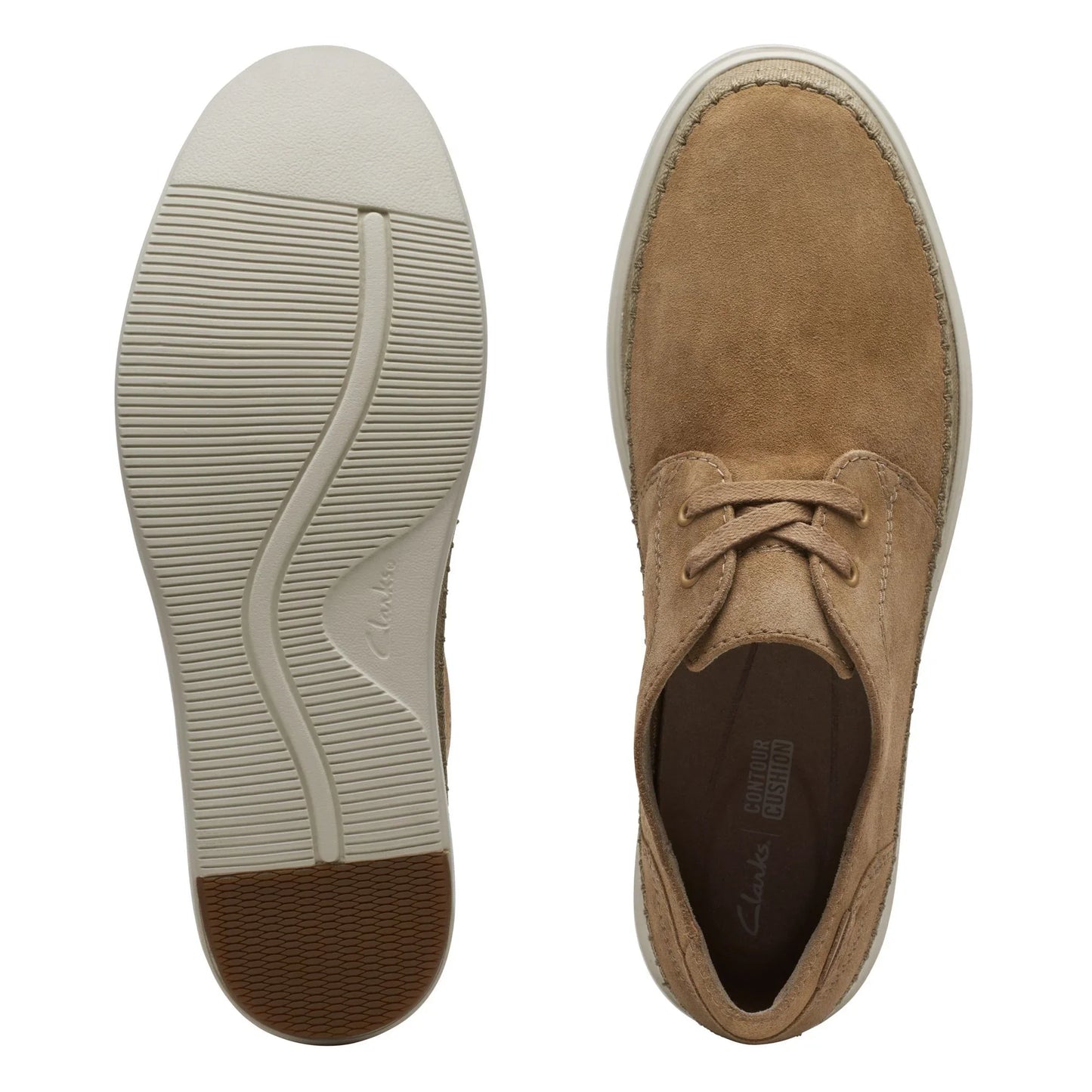 Zapatos Derby De La Marca Clarks Para Hombre Modelo Bratton Lo Sand Suede En Color Beige