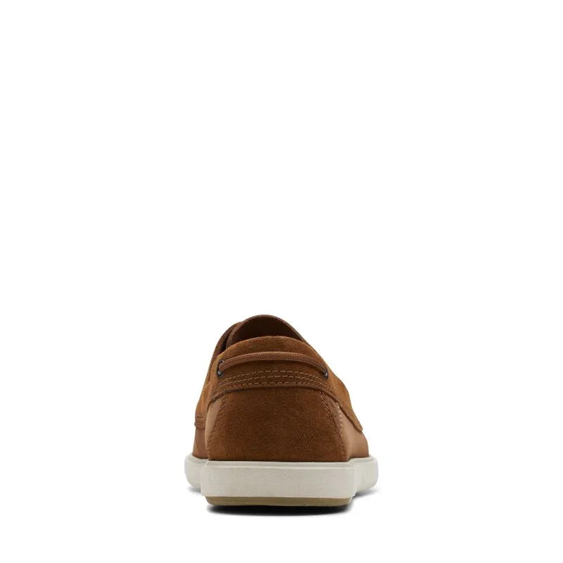 Nauticos De La Marca Clarks  Para Hombre Modelo Bratton Boat Dark Tan Nubuck En Color Marrón