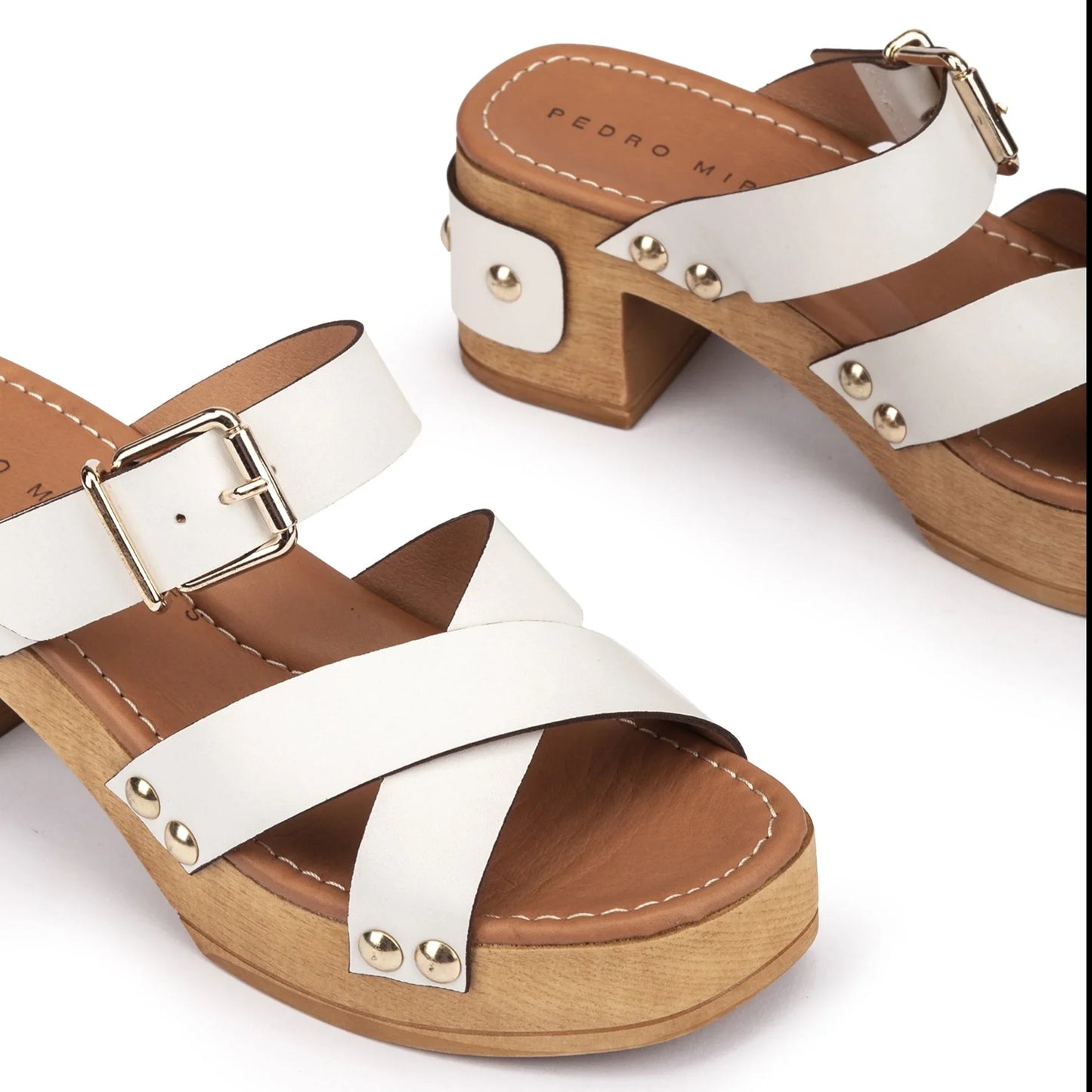 Sandalias De La Marca Pedro Miralles Para Mujer Modelo 13151 Alfa OffEn Color Blanco