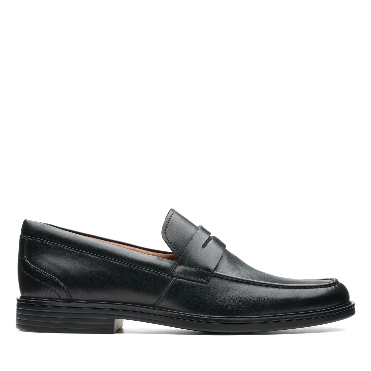 Mocasines De La Marca Clarks Para Hombre Modelo Un Aldric Step Black Leather En Color Negro
