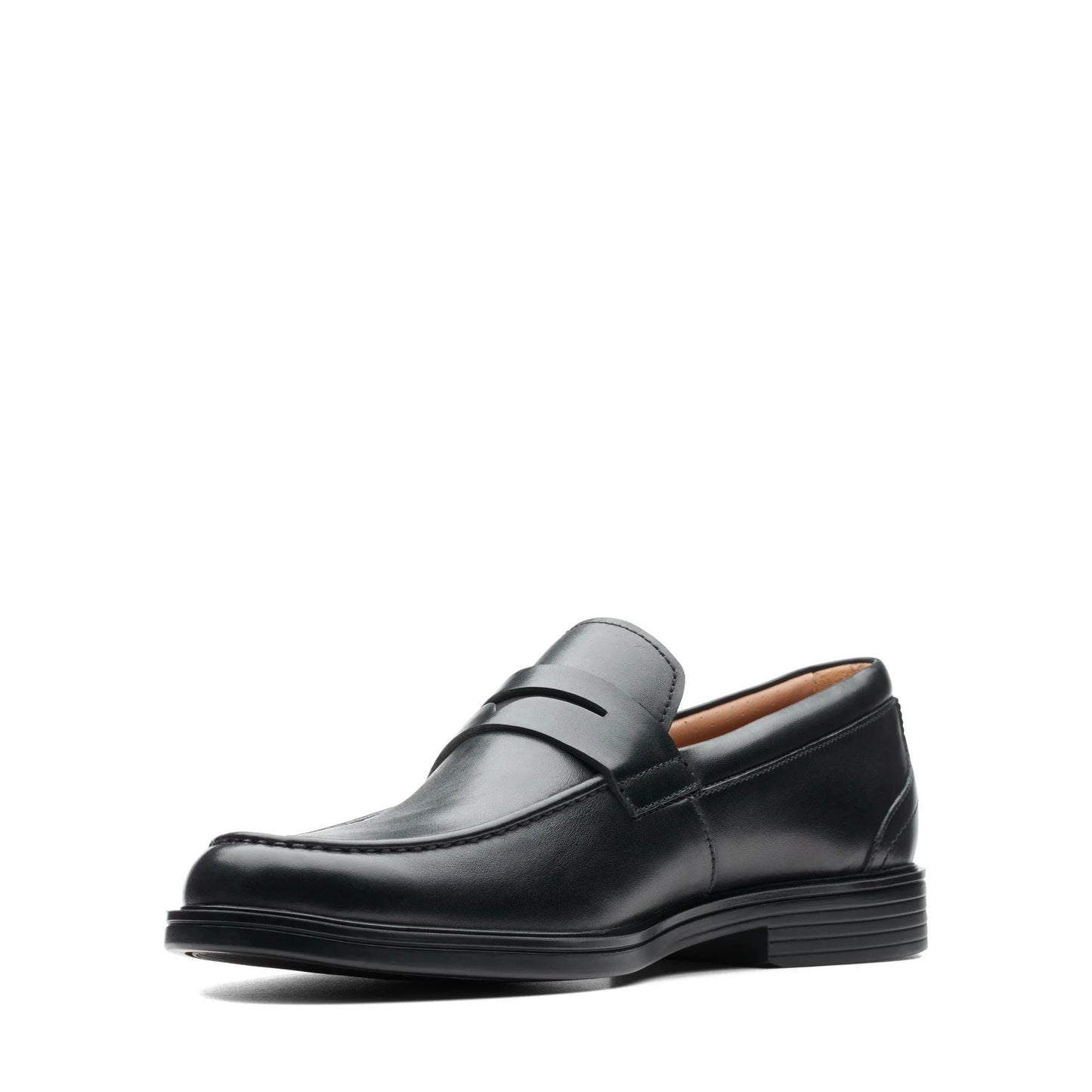 Mocasines De La Marca Clarks Para Hombre Modelo Un Aldric Step Black Leather En Color Negro