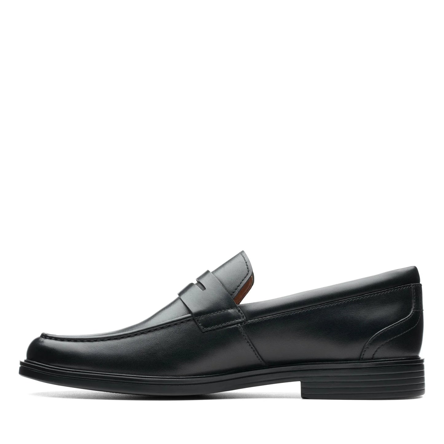 Mocasines De La Marca Clarks Para Hombre Modelo Un Aldric Step Black Leather En Color Negro
