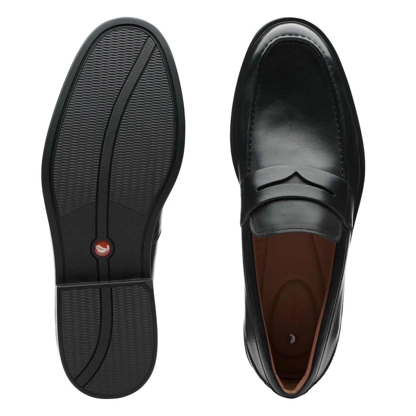 Mocasines De La Marca Clarks Para Hombre Modelo Un Aldric Step Black Leather En Color Negro