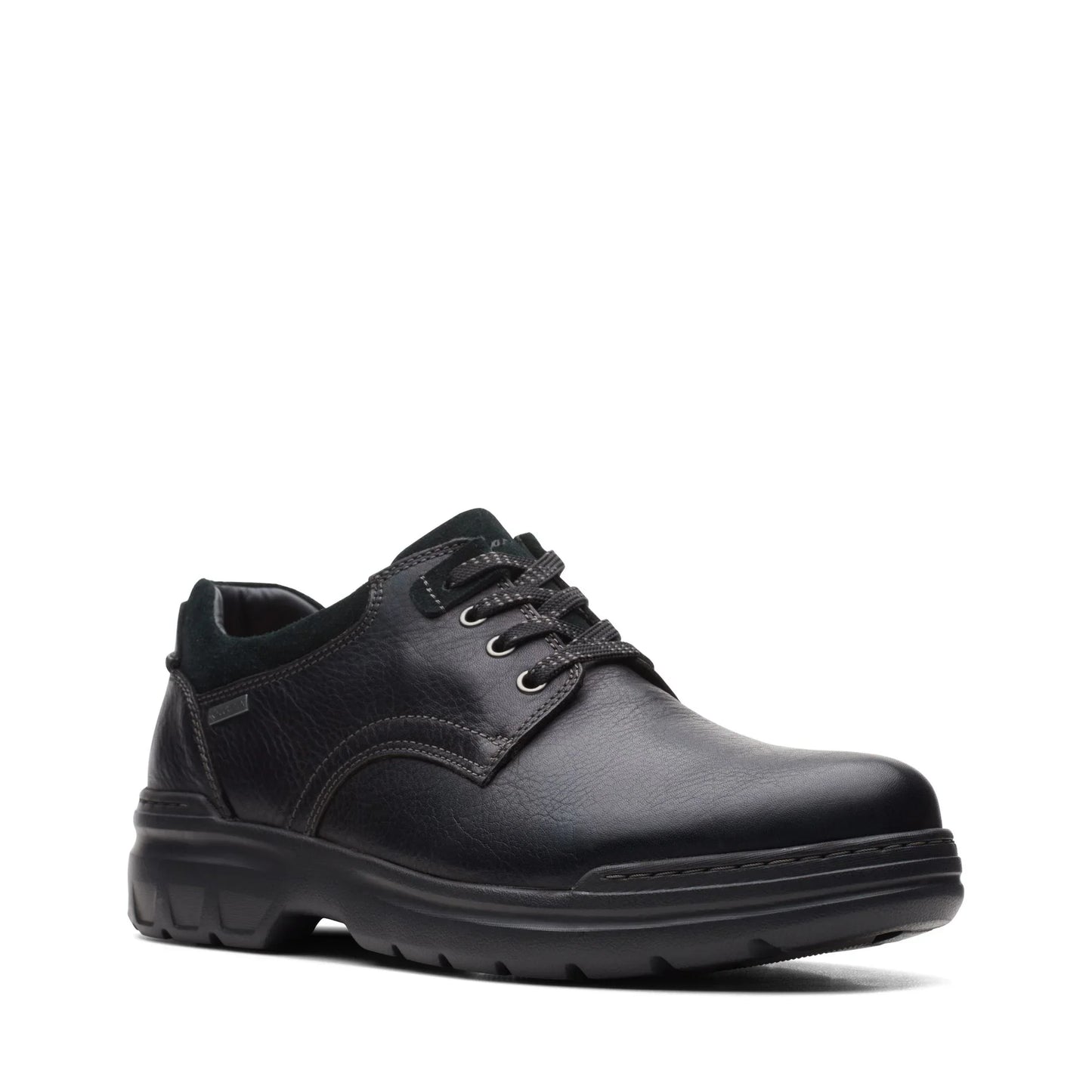 Zapatos Derby De La Marca Clarks Para Hombre Modelo Rockie Lo Gtx Black Leather En Color Negro
