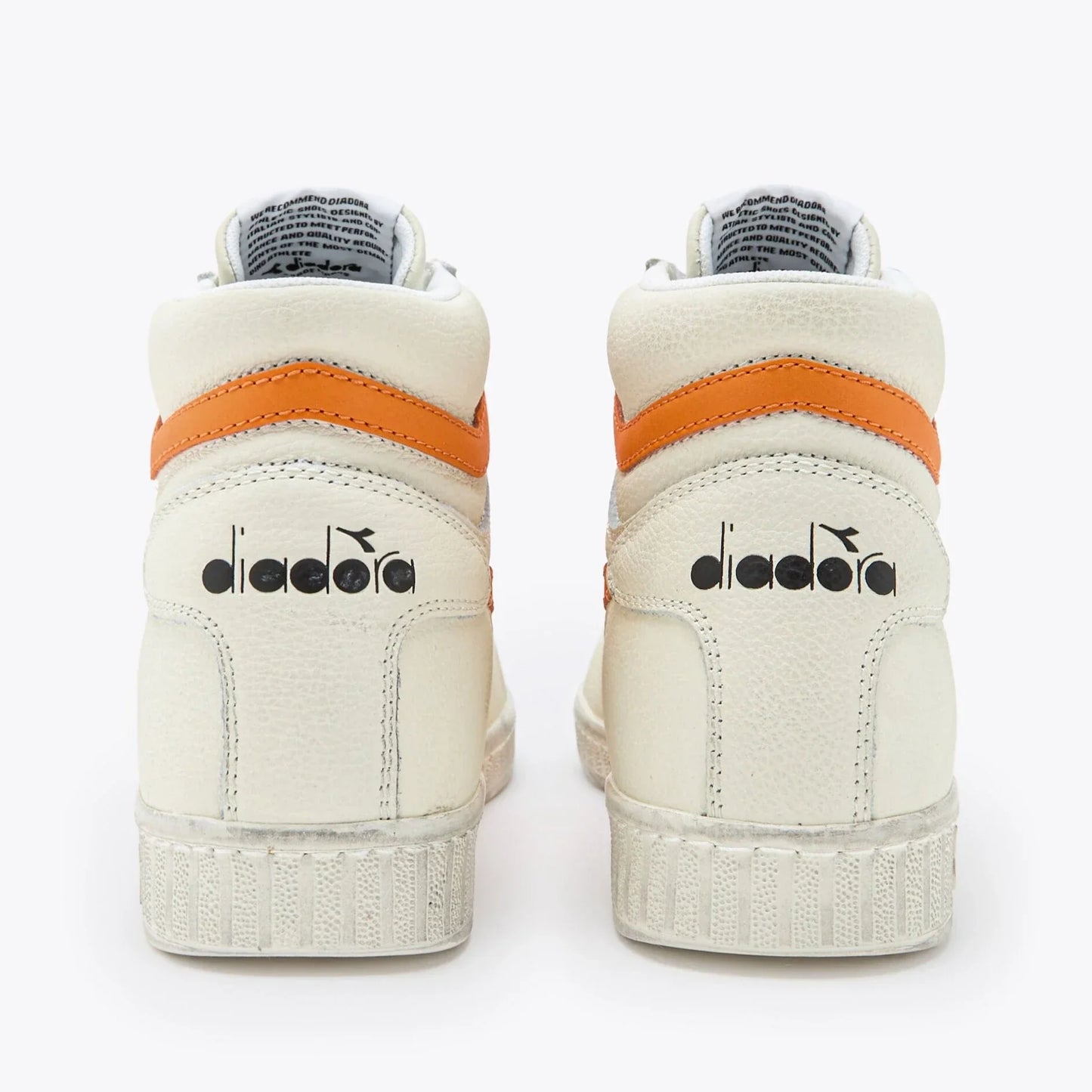 Diadora Unisex-Sneaker Game L High Fluo Wax Weiß/Orange in Orange
