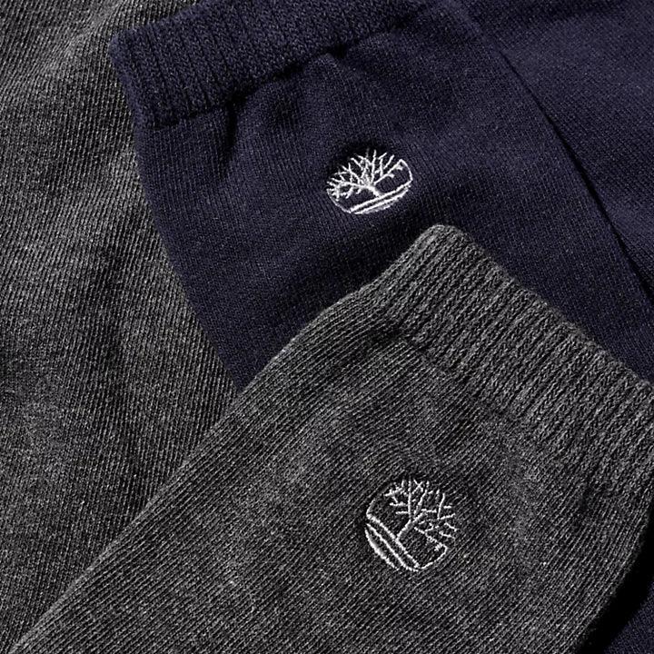 Timberland Herrensocken - 2er-Pack hohe Socken - Marineblau/Mehrfarbig