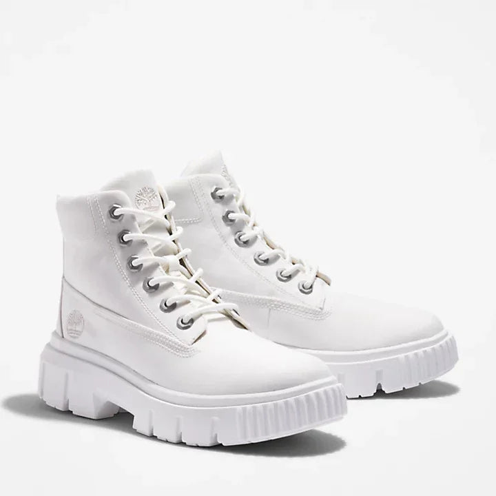 Timberland Damen Greyfield Fabric BT Weiße Stiefel