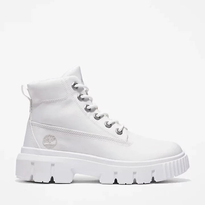 Timberland Damen Greyfield Fabric BT Weiße Stiefel