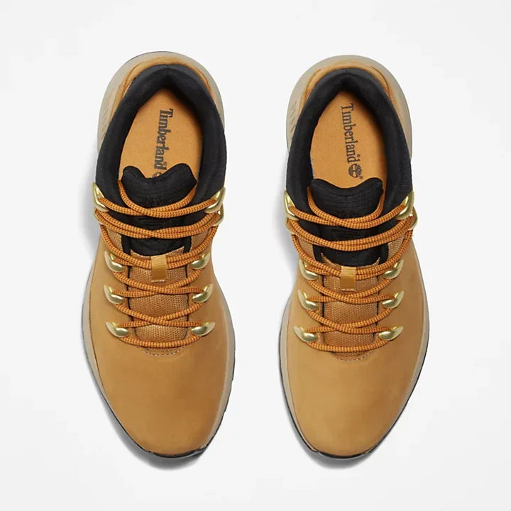 Botines De La Marca Timberland Para Hombre Modelo Sprint Trekker Mid Wheat Nubuck En Color Amarillo