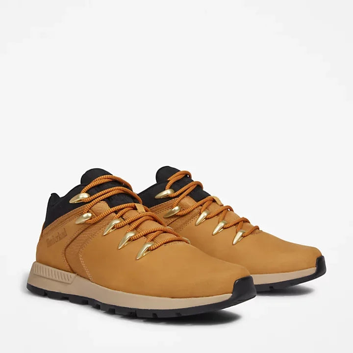 Botines De La Marca Timberland Para Hombre Modelo Sprint Trekker Mid Wheat Nubuck En Color Amarillo