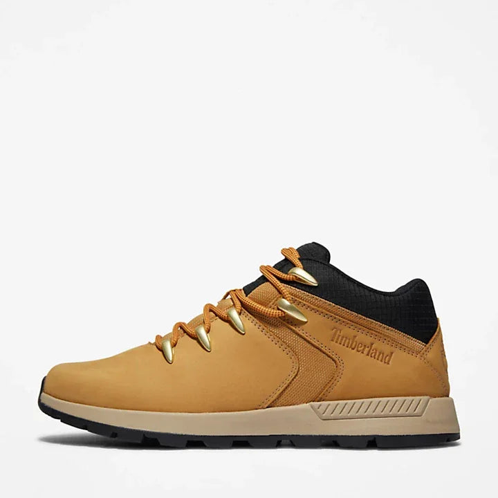 Botines De La Marca Timberland Para Hombre Modelo Sprint Trekker Mid Wheat Nubuck En Color Amarillo