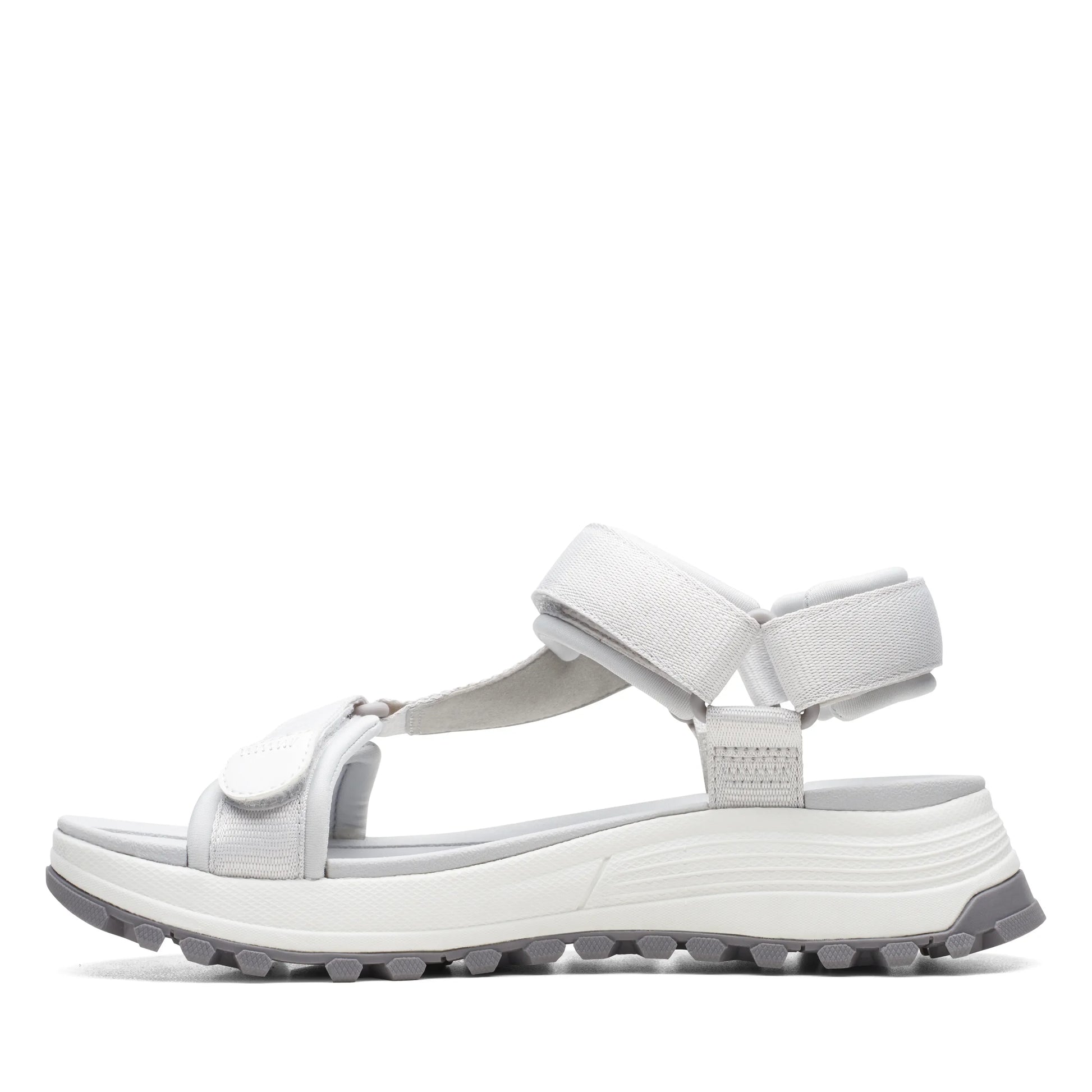 Clarks 女士 Atltrek Sport 白色组合凉鞋(白色)