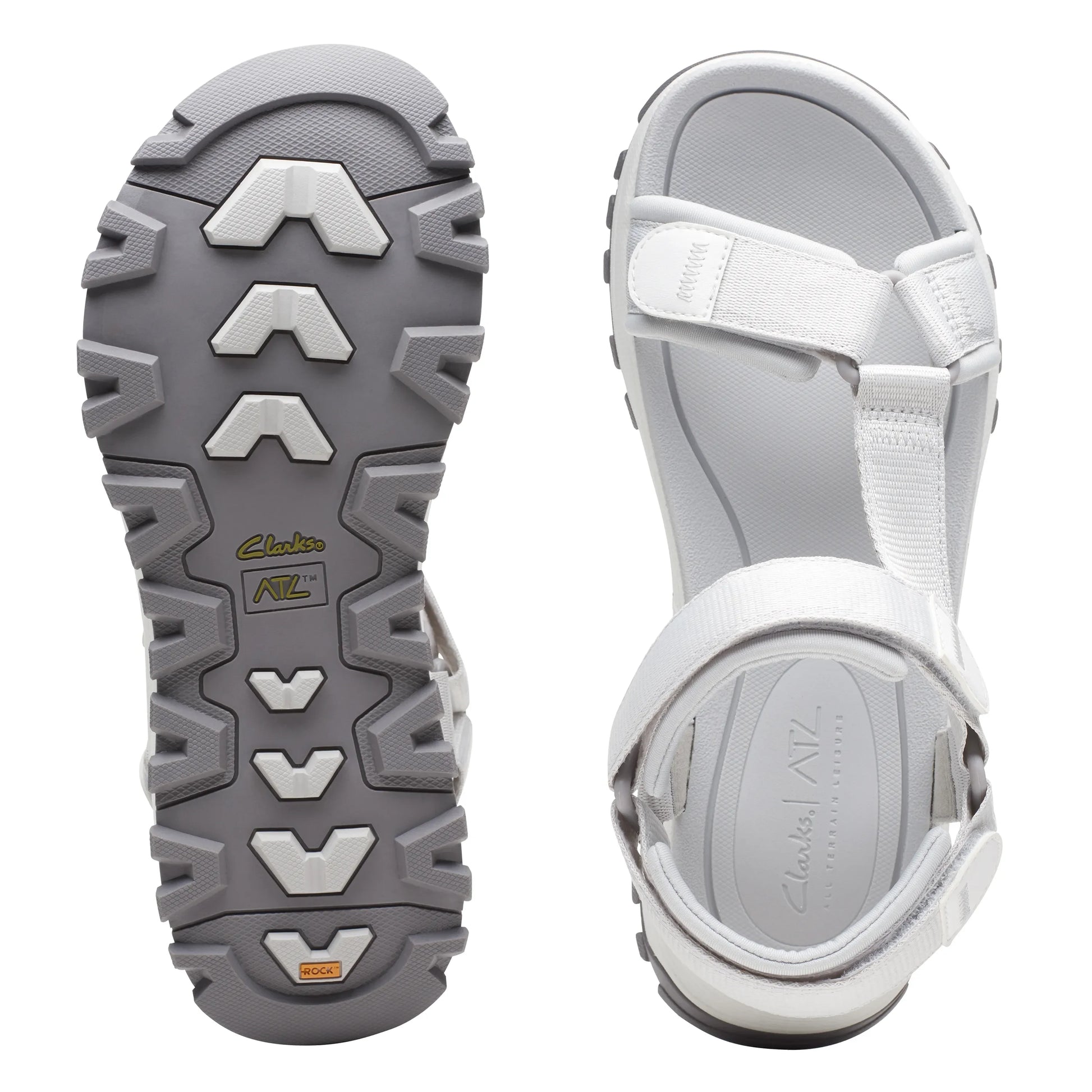 Clarks 女士 Atltrek Sport 白色组合凉鞋(白色)