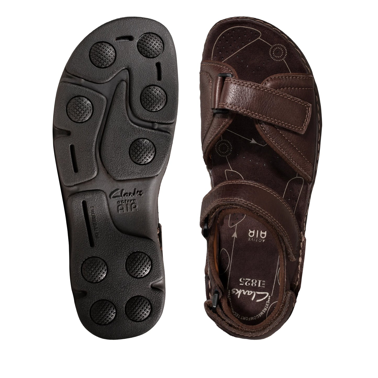 Sandalias De La Marca Clarks Para Hombre Modelo Atl Pdark Brown Leather En Color Marrón