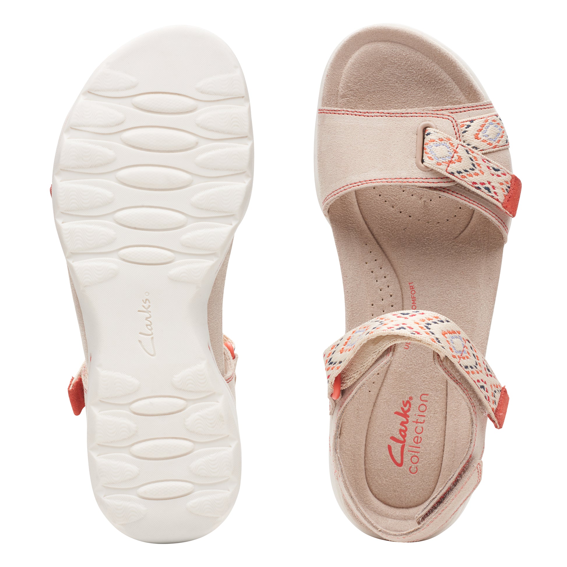 Clarks 女士 Ada Sprint Sand 米色凉鞋