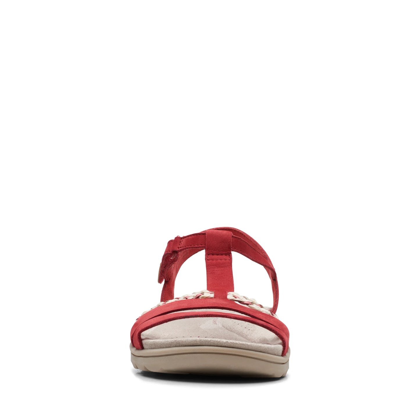 Sandalias De La Marca Clarks Para Mujer Modelo Amanda Tealite Red Nubuck En Color Rojo