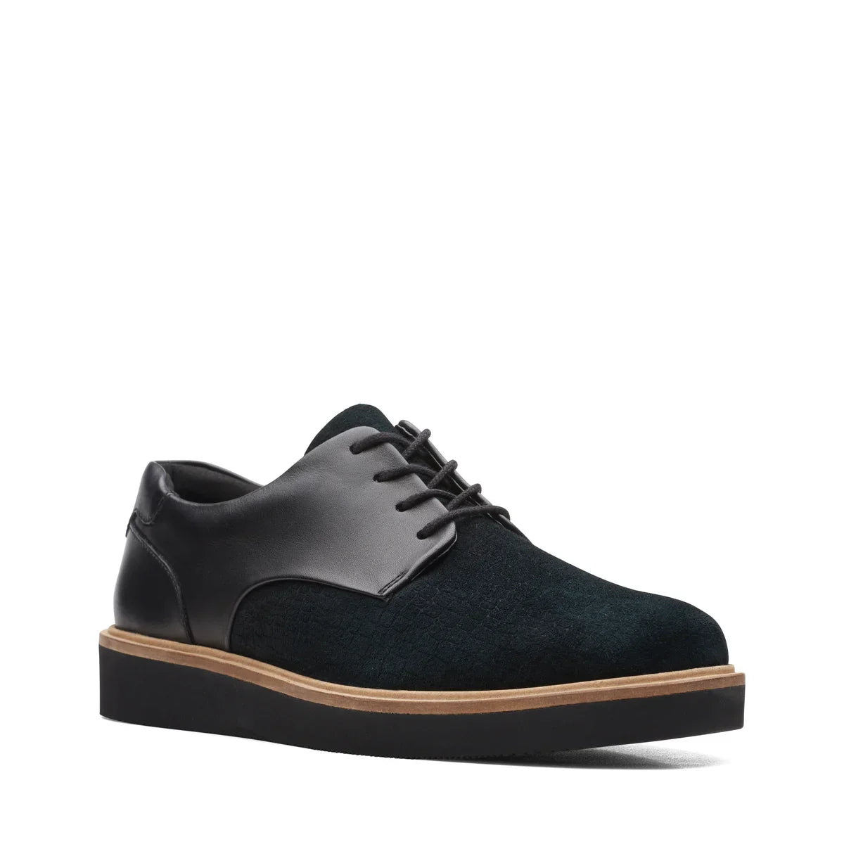 Zapatos Derby De La Marca Clarks Para Mujer Modelo Baille Lace Black Combination En Color Negro