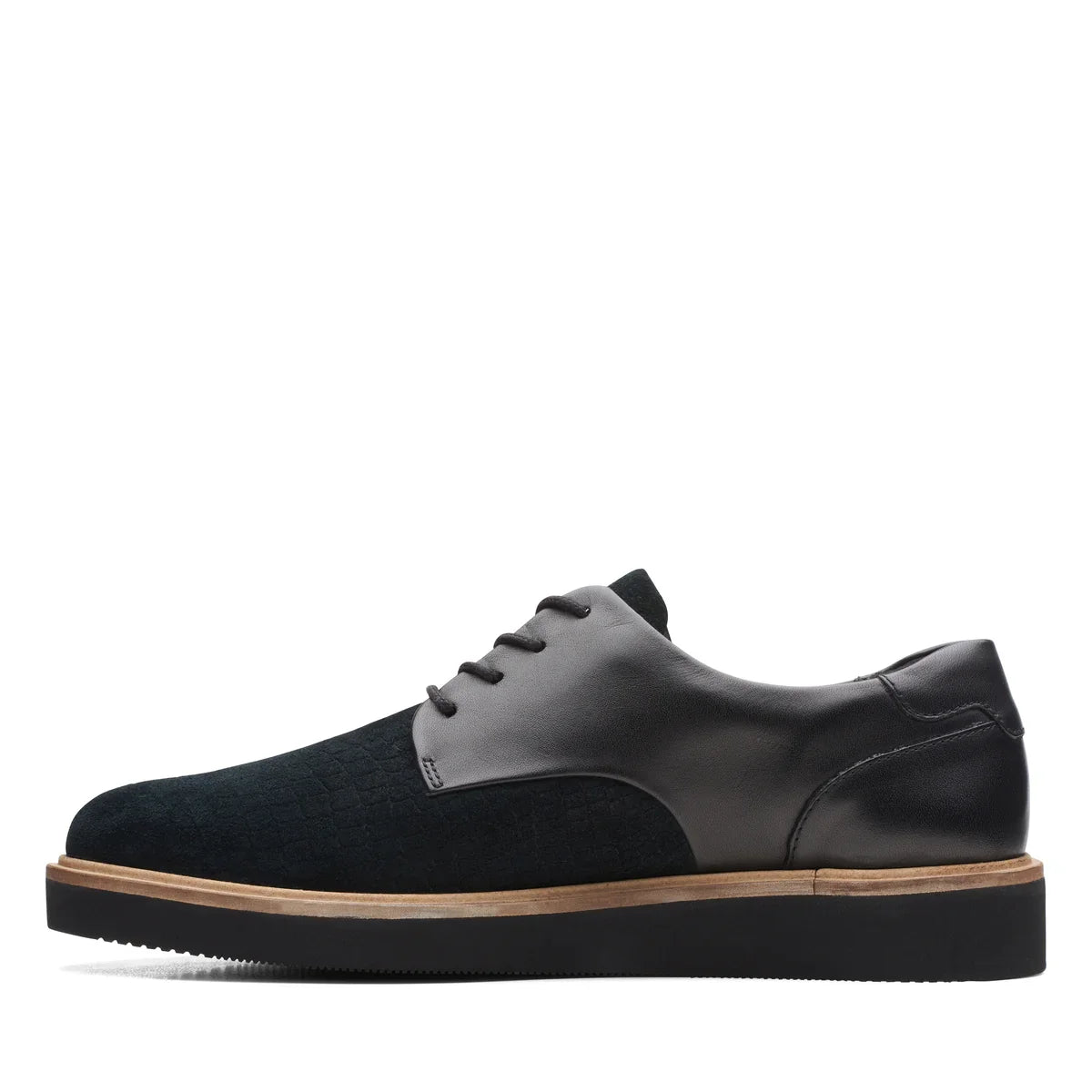 Zapatos Derby De La Marca Clarks Para Mujer Modelo Baille Lace Black Combination En Color Negro