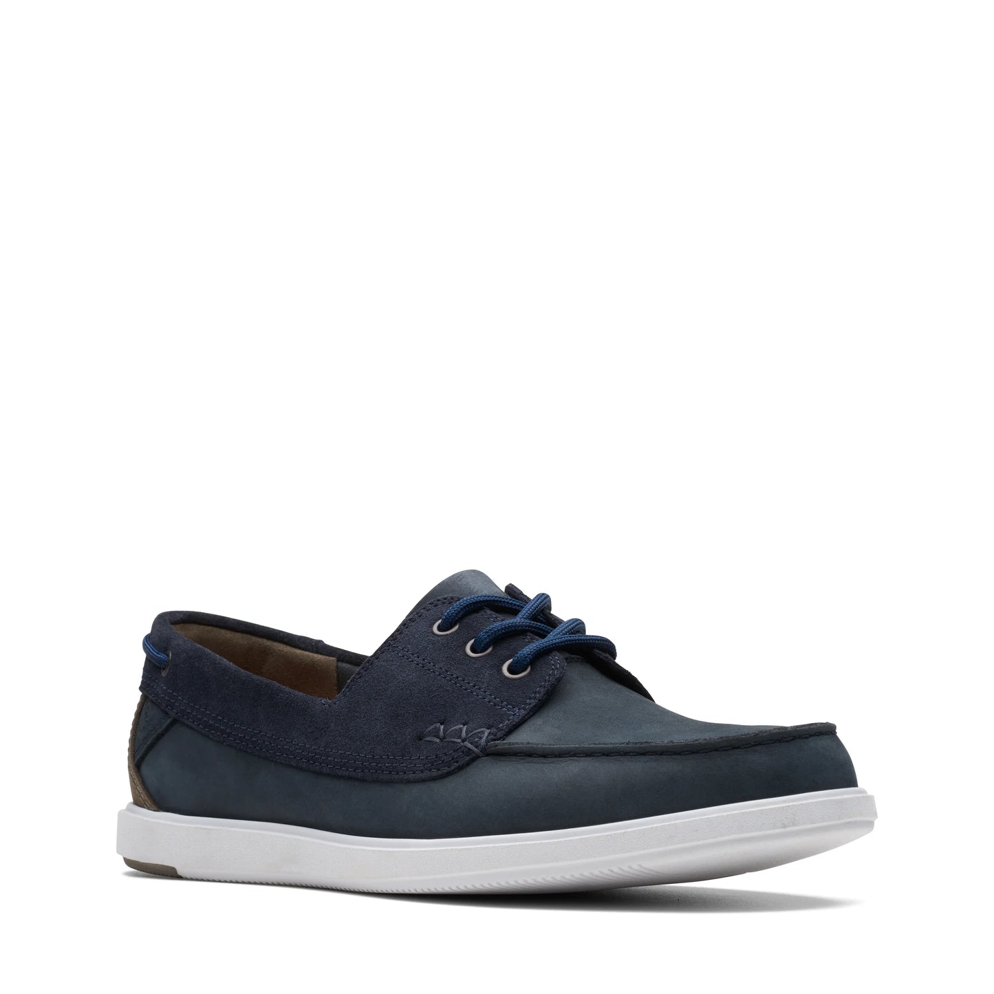 Nauticos De La Marca Clarks Para Hombre Modelo Bratton Boat Navy Nubuck En Color Azul