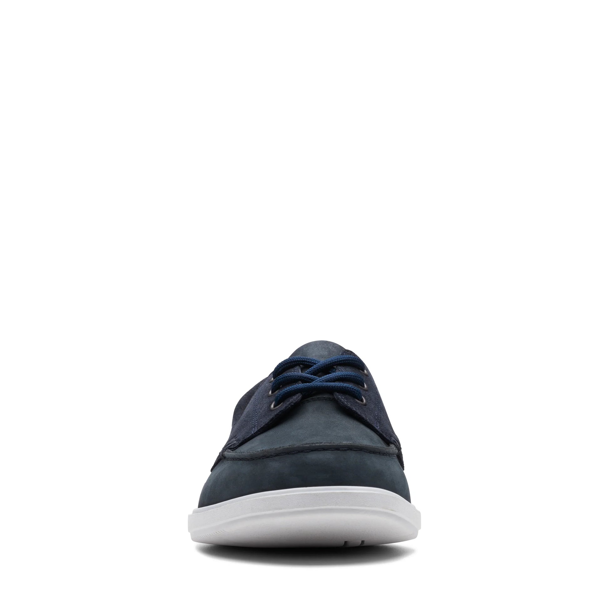 Clarks 男士航海鞋,Bratton Boat Navy Nubuck,蓝色