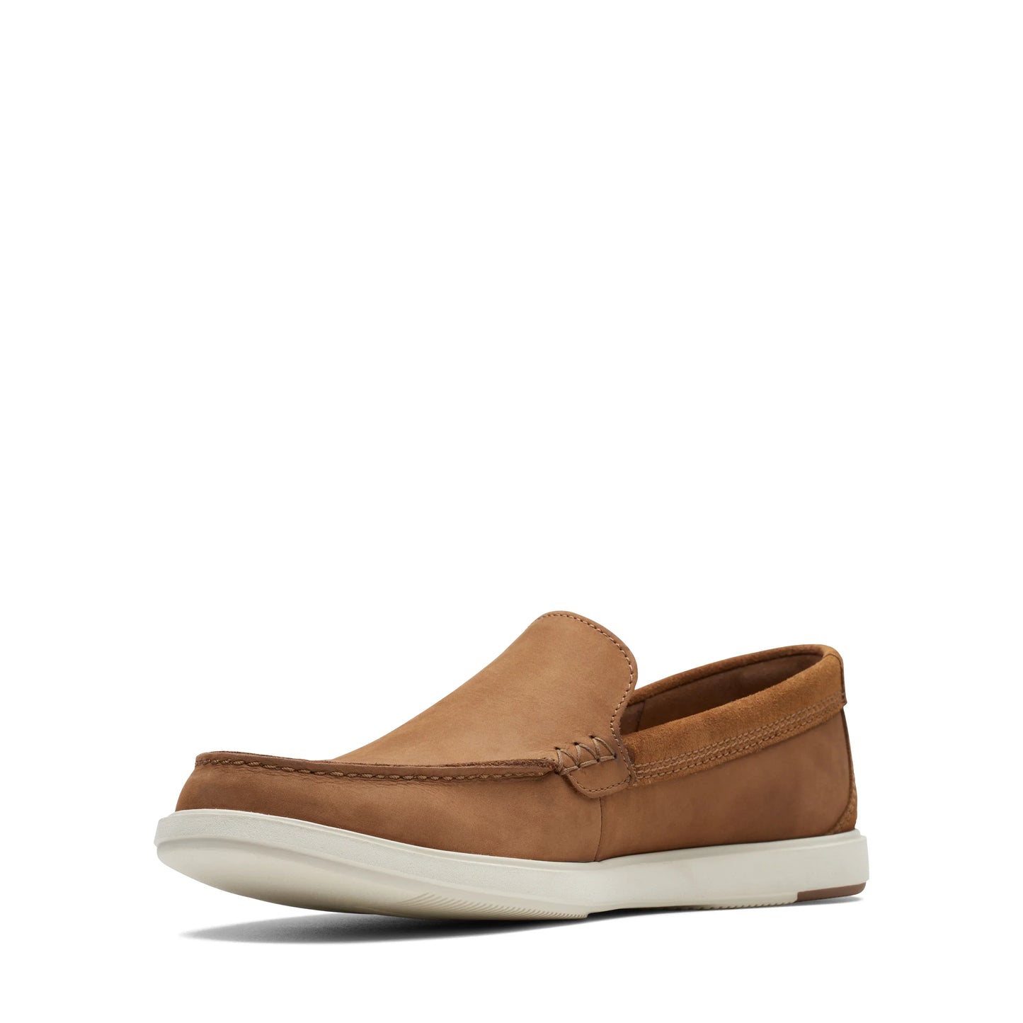 Zapatos Casual De La Marca Clarks Para Hombre Modelo Bratton Loafer Dark Tan Nubuck En Color Beige