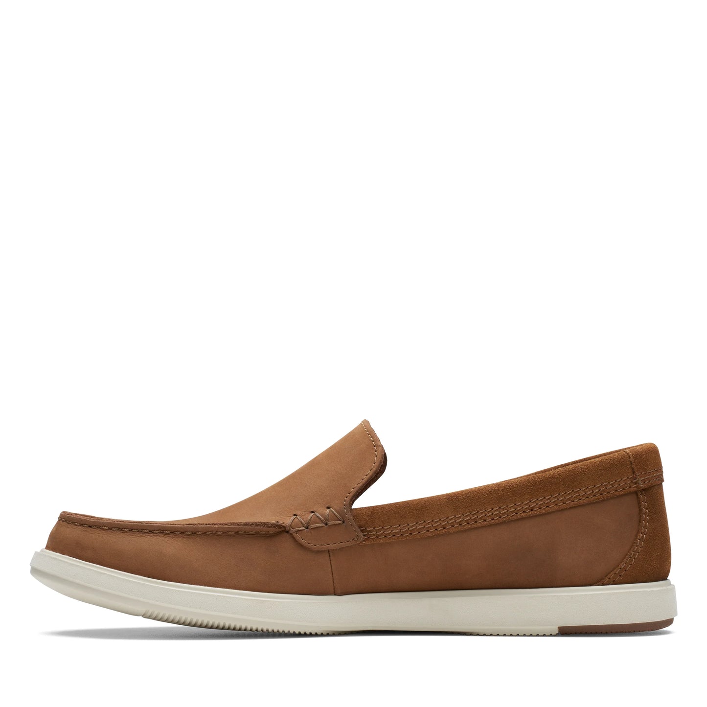 Zapatos Casual De La Marca Clarks Para Hombre Modelo Bratton Loafer Dark Tan Nubuck En Color Beige