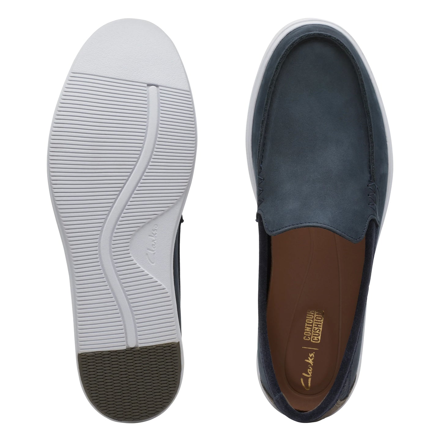 Zapatos Casual De La Marca Clarks Para Hombre Modelo Bratton Loafer Navy Nubuck En Color Azul