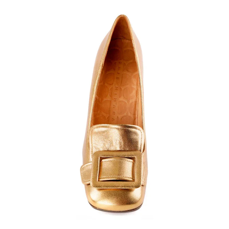 Zapatos De Tacón De La Marca Chie Mihara Para Mujer Modelo PemaDorado En Color Dorado