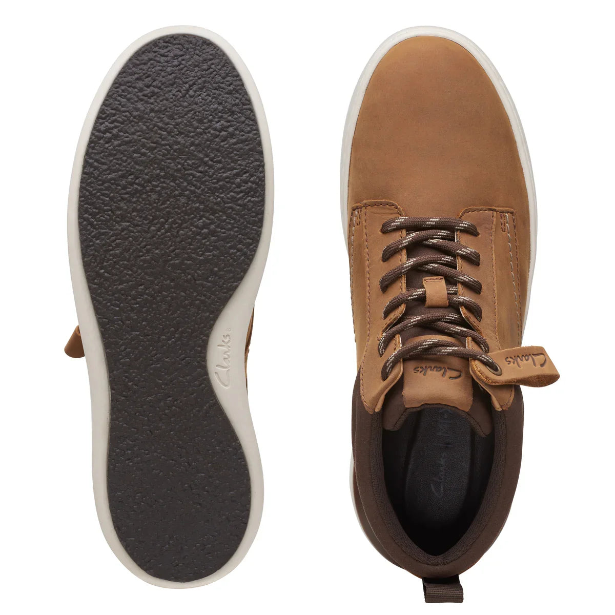 Botines De La Marca Clarks Para Hombre Modelo Courtlite Mid Light Tan En Color Marrón