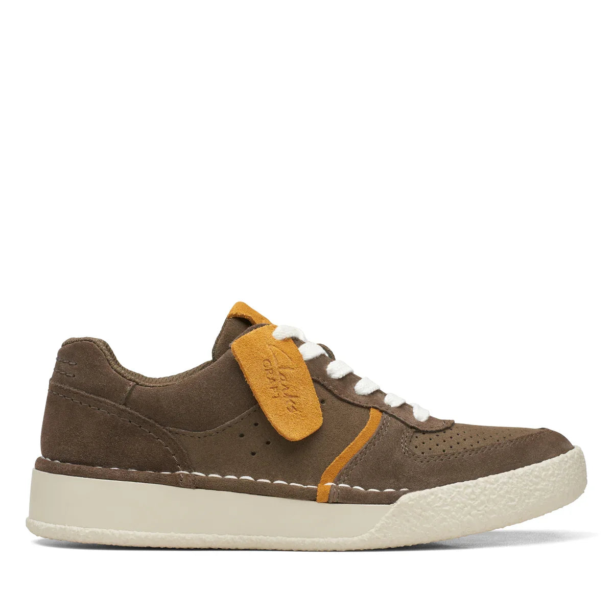 Sneakers De La Marca Clarks Para Mujer Modelo Craft Cup Court Olive Combination En Color Verde