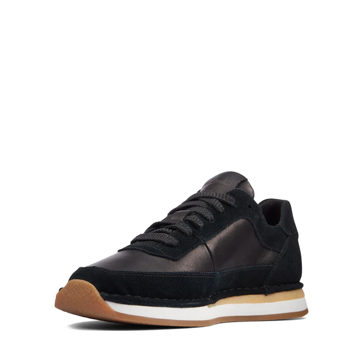 Sneakers De La Marca Clarks Para Mujer Modelo Craftrun Lace Black Combination Suede En Color Negro