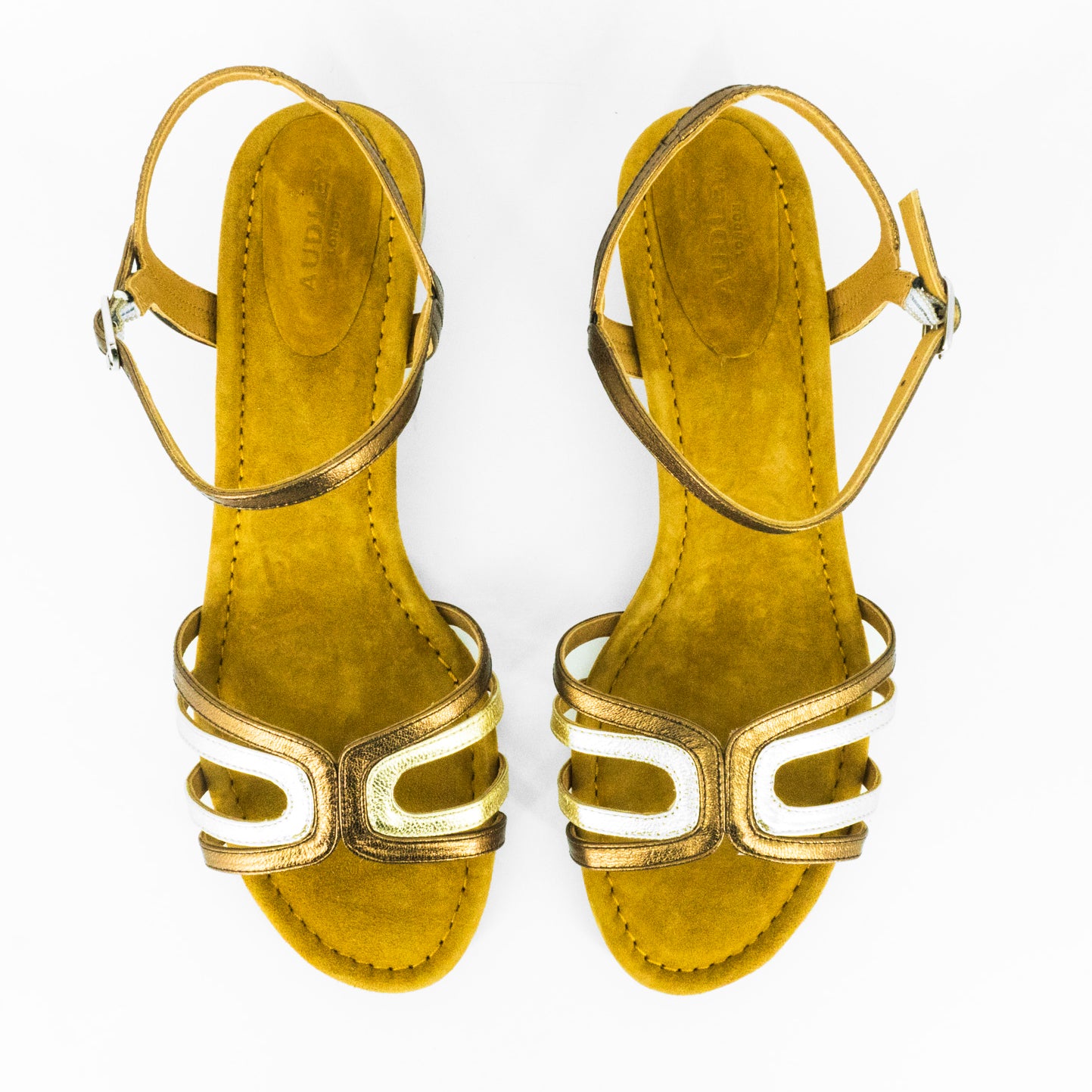 Sandalias De La Marca Audley Modelo Heloise: Tacón Galaxy Mate Cobalto