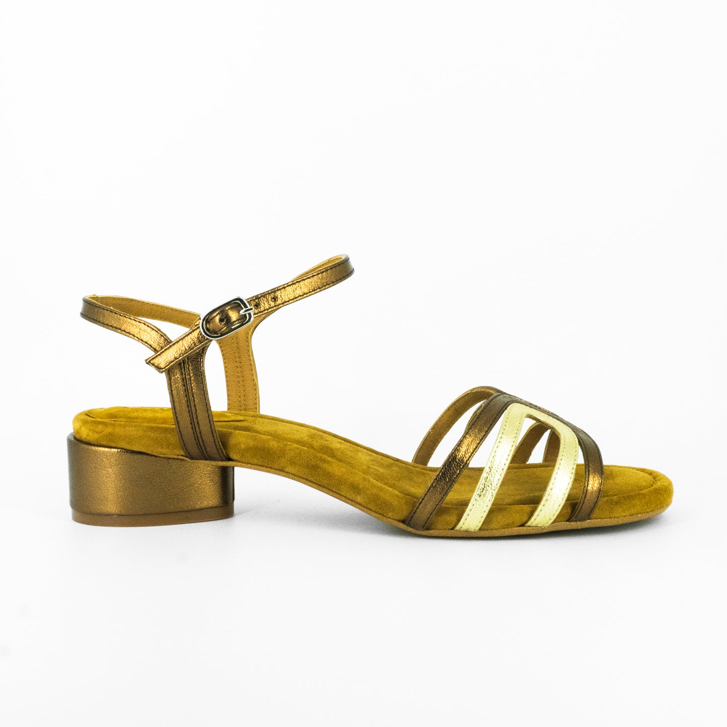 Sandalias De La Marca Audley Modelo Heloise: Tacón Galaxy Mate Cobalto