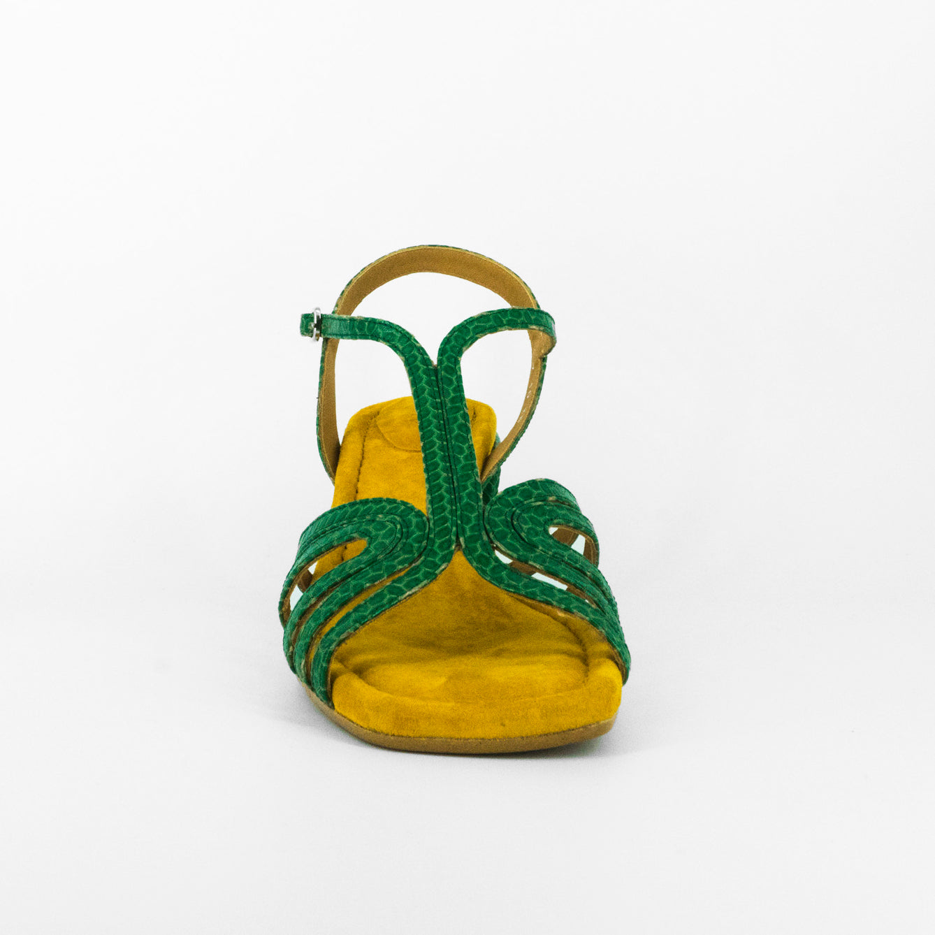 Salon De La Marca Audley Para Mujer Modelo Hiba: Tacón Crossed En Color Verde