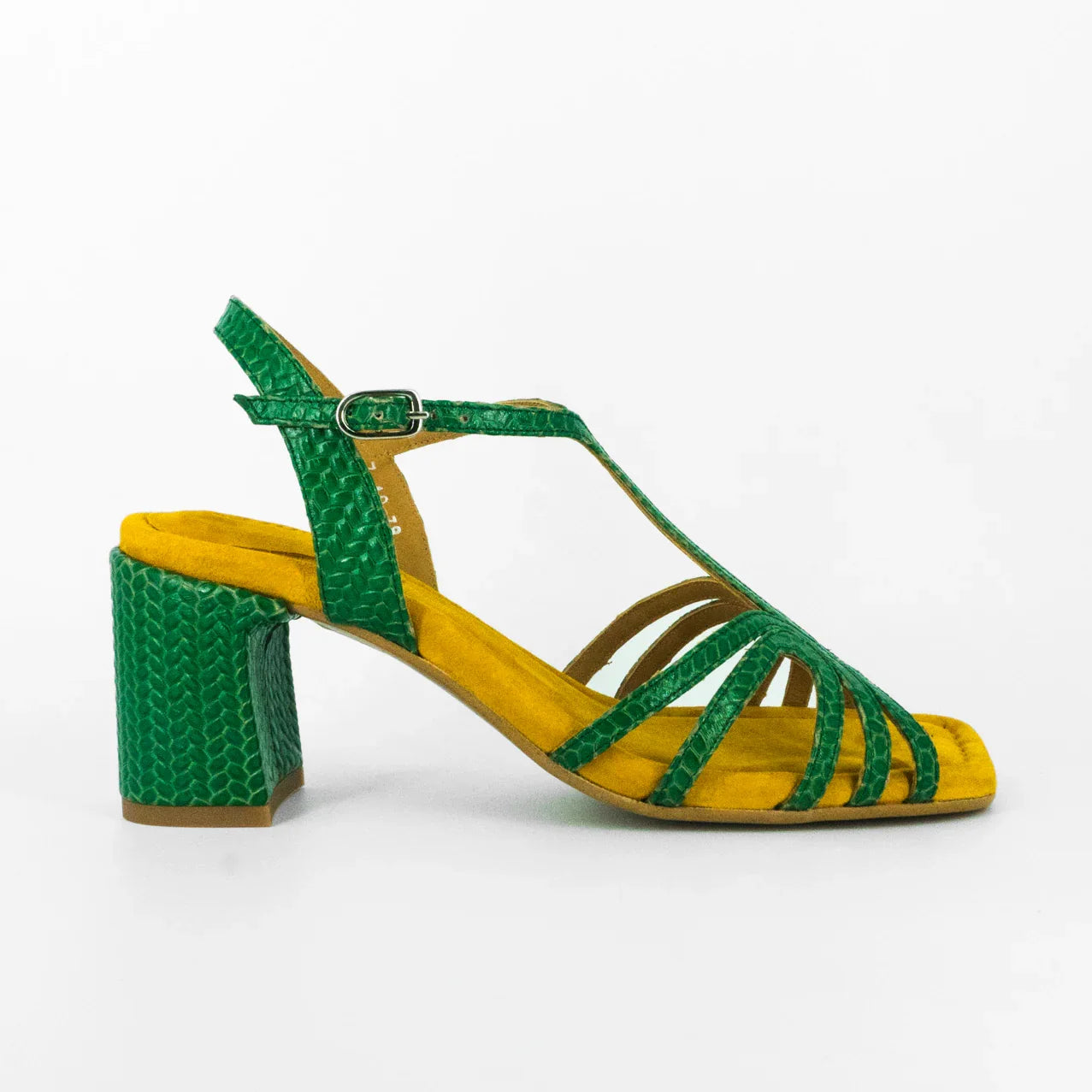 Sandalias De La Marca Audley Modelo Hallie: Tacón Crossed Palm