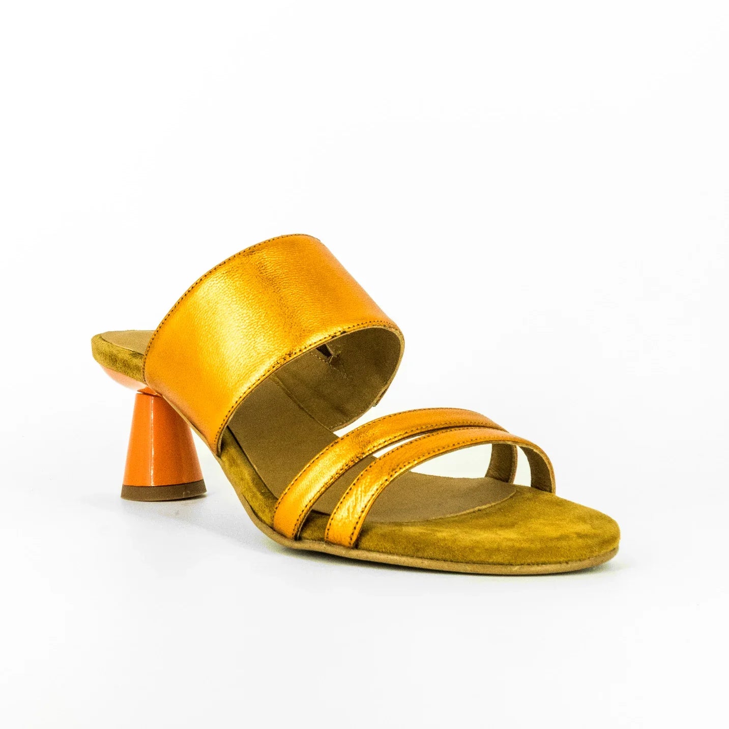 Sandalias De La Marca Audley Modelo Tacón Galaxy Mate Natron