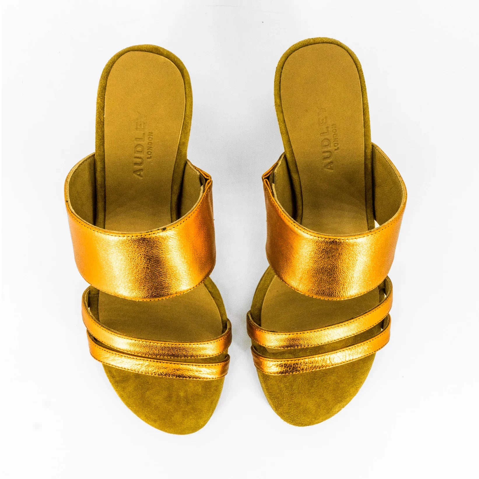 Sandalias De La Marca Audley Modelo Tacón Galaxy Mate Natron