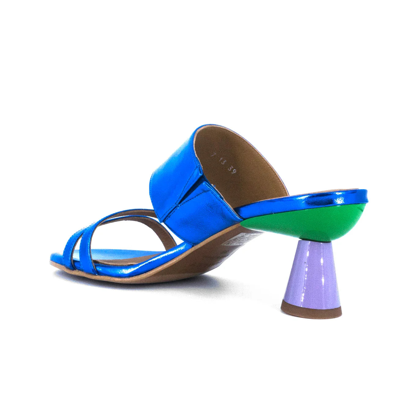 Audley Damen-Sandalen, Modell Bavaro Heel, Blau
