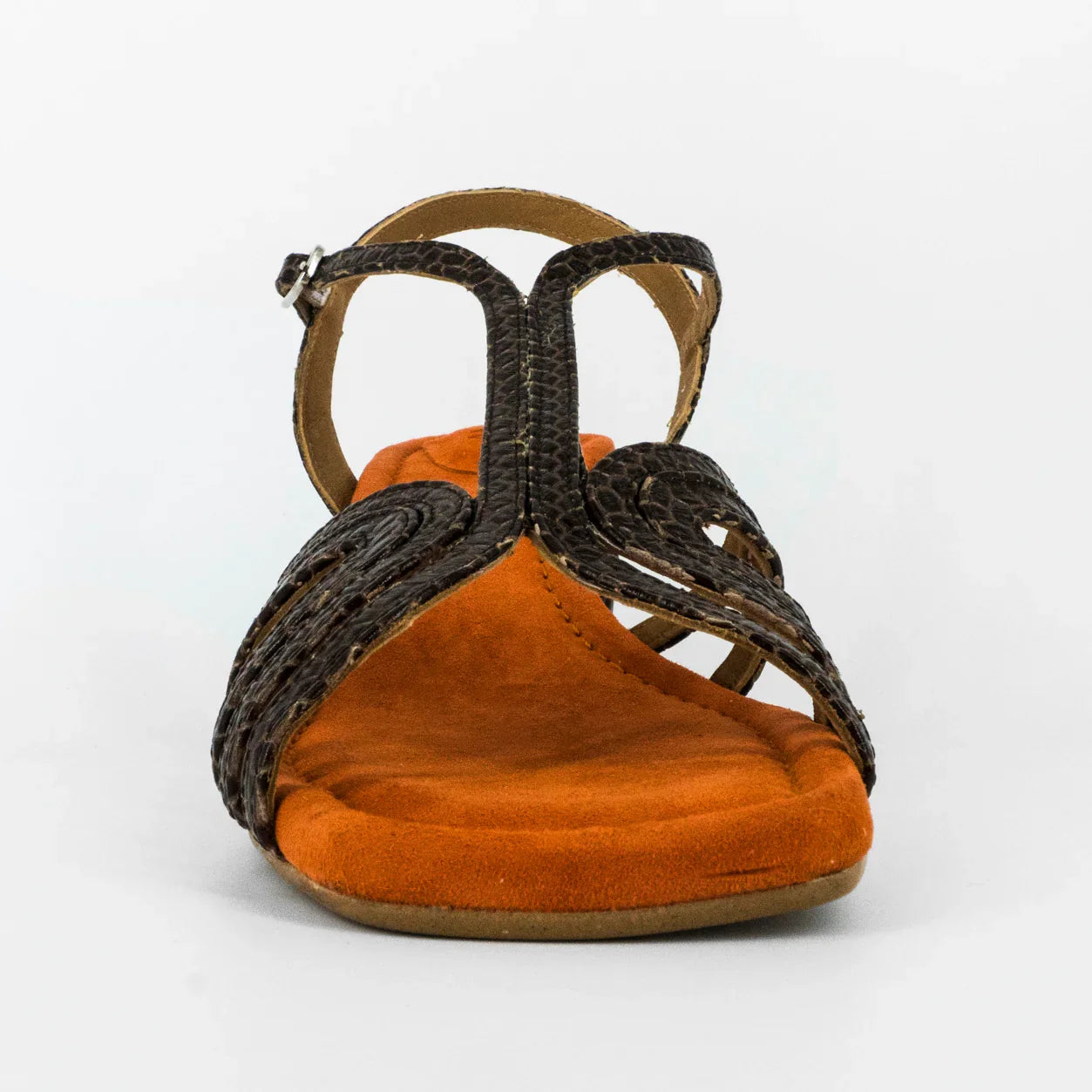 Sandalias De La Marca Audley Para Mujer Modelo Hallie: Tacón Crossed Sepia En Color Marrón