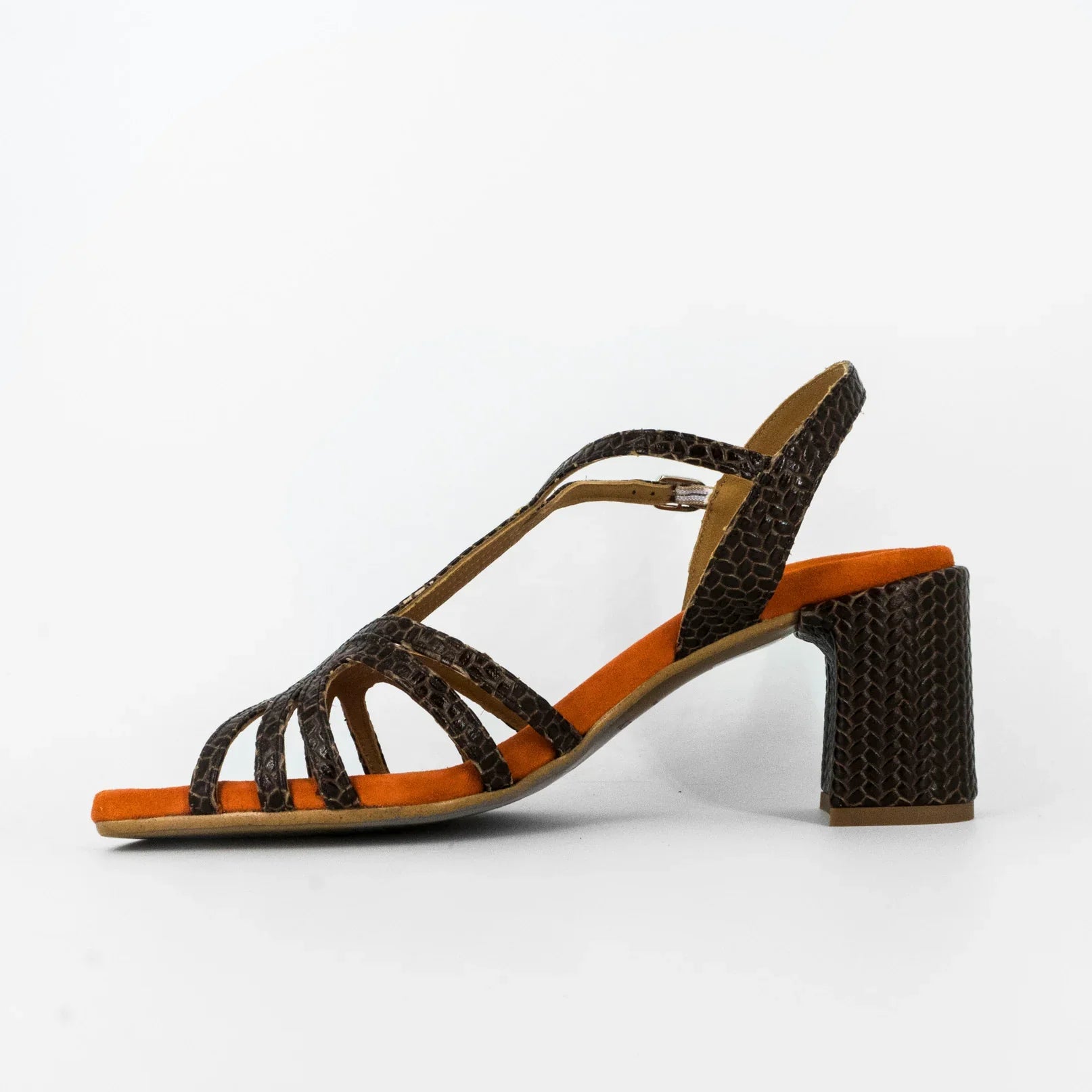 Sandalias De La Marca Audley Para Mujer Modelo Hallie: Tacón Crossed Sepia En Color Marrón
