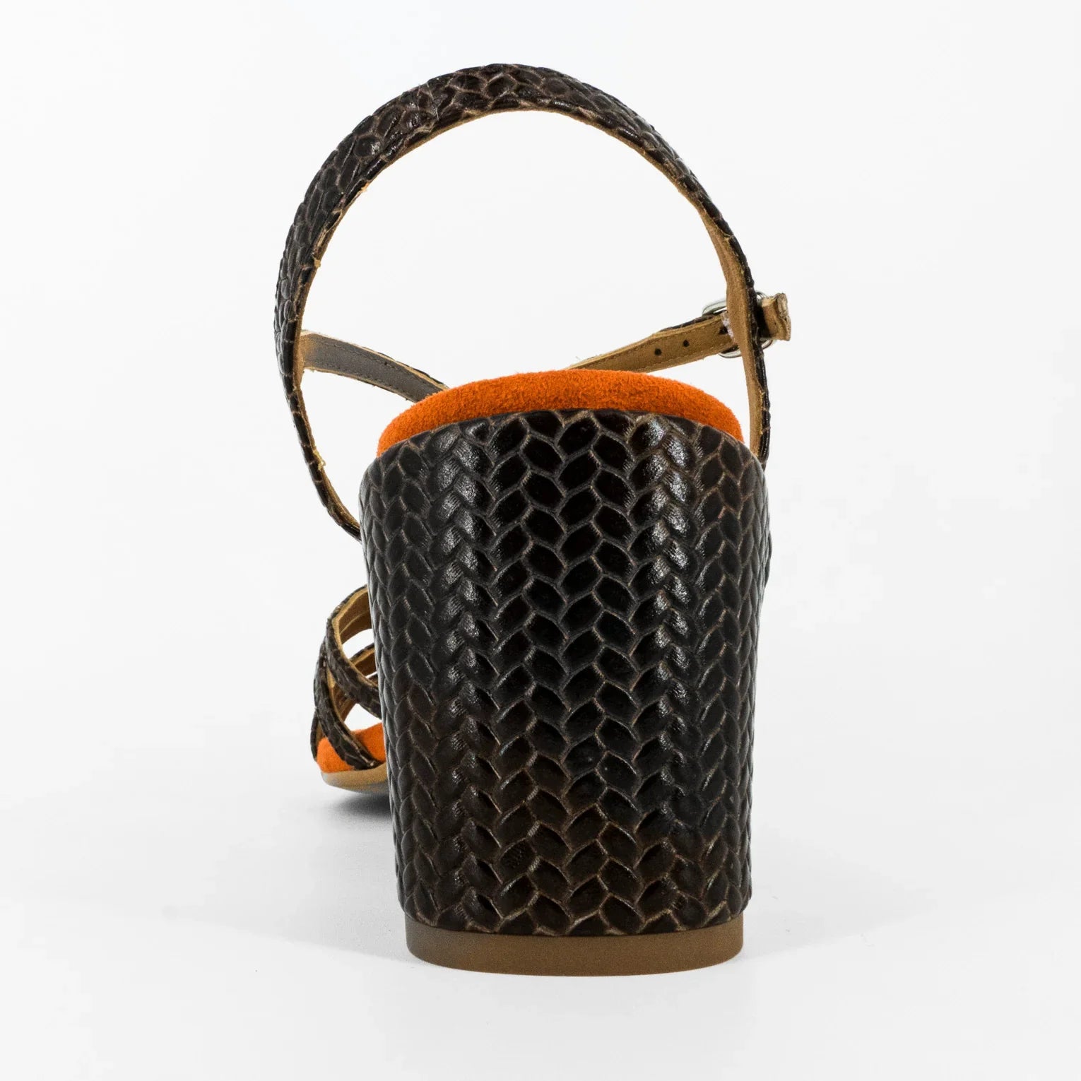 Sandalias De La Marca Audley Modelo Hallie: Tacón Crossed Sepia