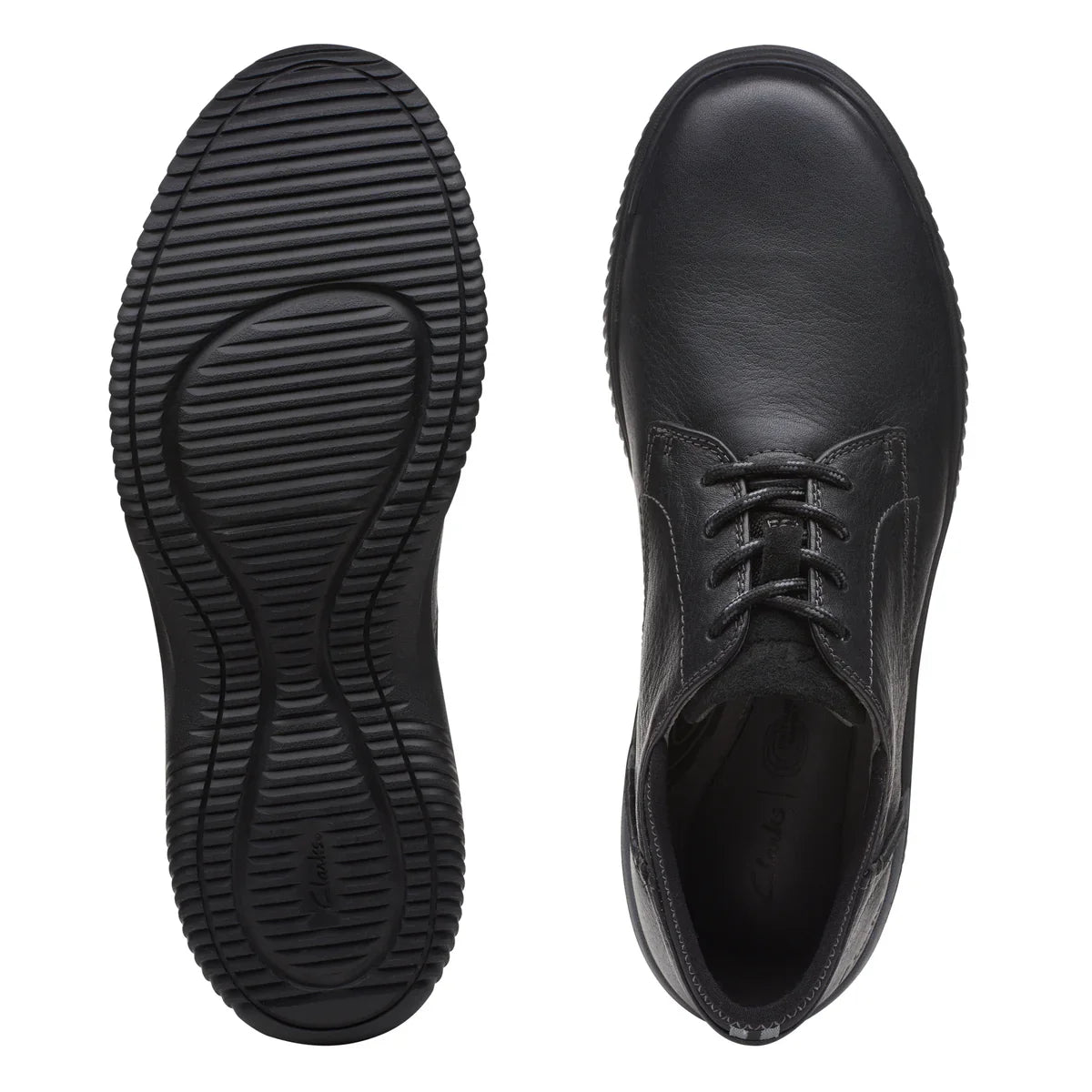 Zapatos Derby De La Marca Clarks Para Hombre Modelo Donaway Plain Black Leather En Color Negro