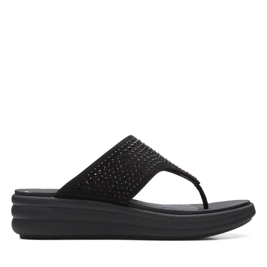 Clarks Damen Drift Jaunt Black Interest Keilschuh in Schwarz