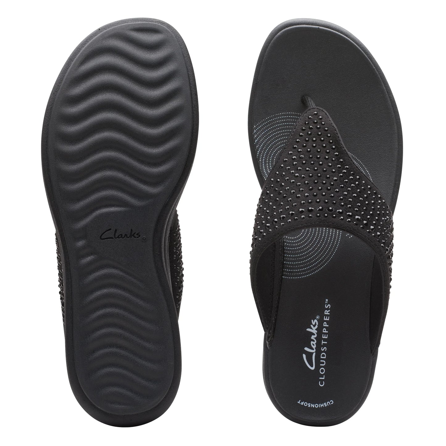 Sandalias De La Marca Clarks Para Mujer Modelo Drift Jaunt Black Interest En Color Negro