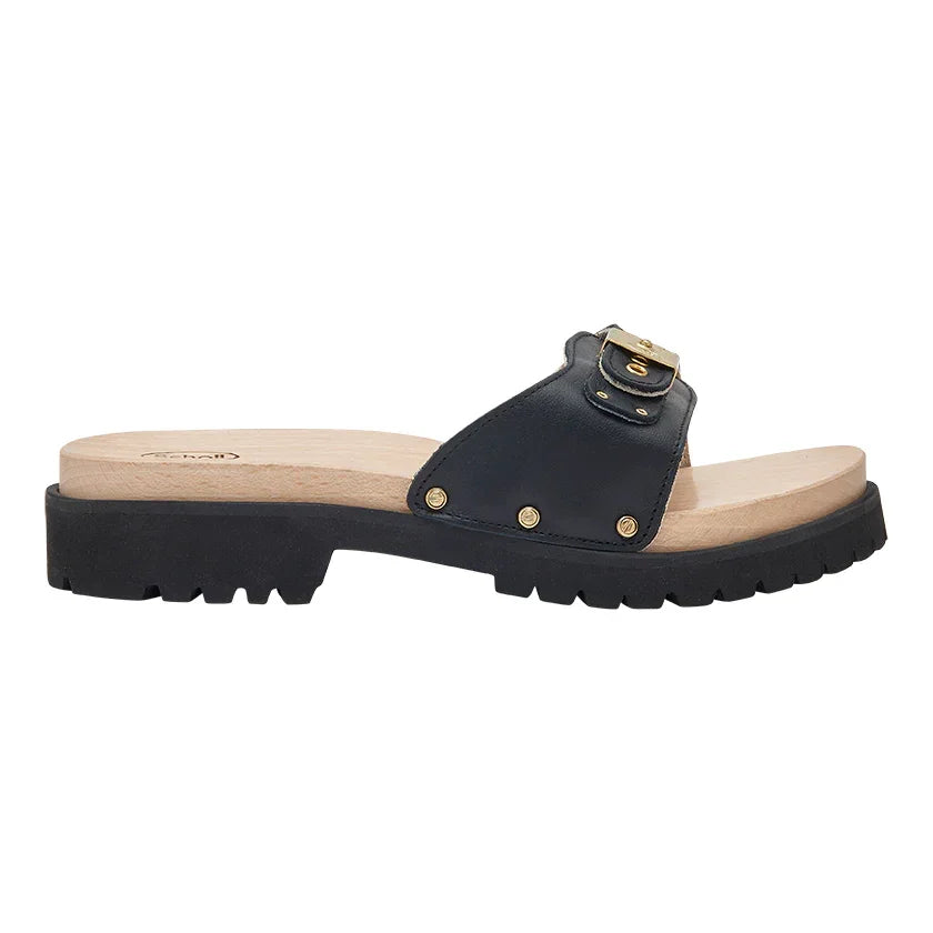 Scholl Damen Sandalen Iconic Pescura Carroarmato 1004 Black F30551 in Schwarz
